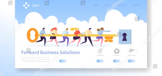 stock-vector-business-success-key-landing-page-template-cooperation-and-teamwork-is-secret-for-motivation-work-1255096432